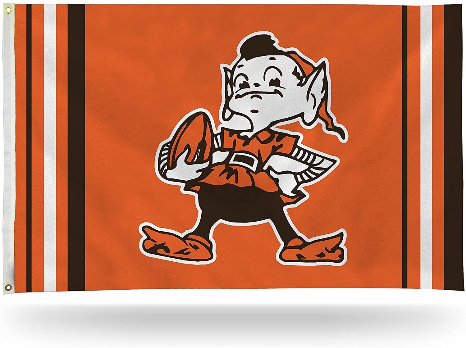 Cleveland Browns Premium 3x5 Feet Flag Banner, Retro Logo, Metal Grommets, Single Sided, Outdoor or Indoor Use