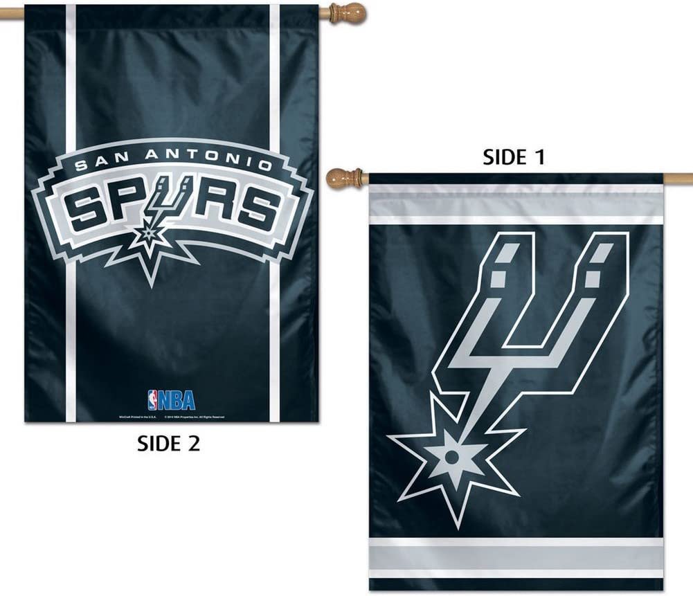 San Antonio Spurs 2 Sided Vertical Flag Banner 28x40 Inch