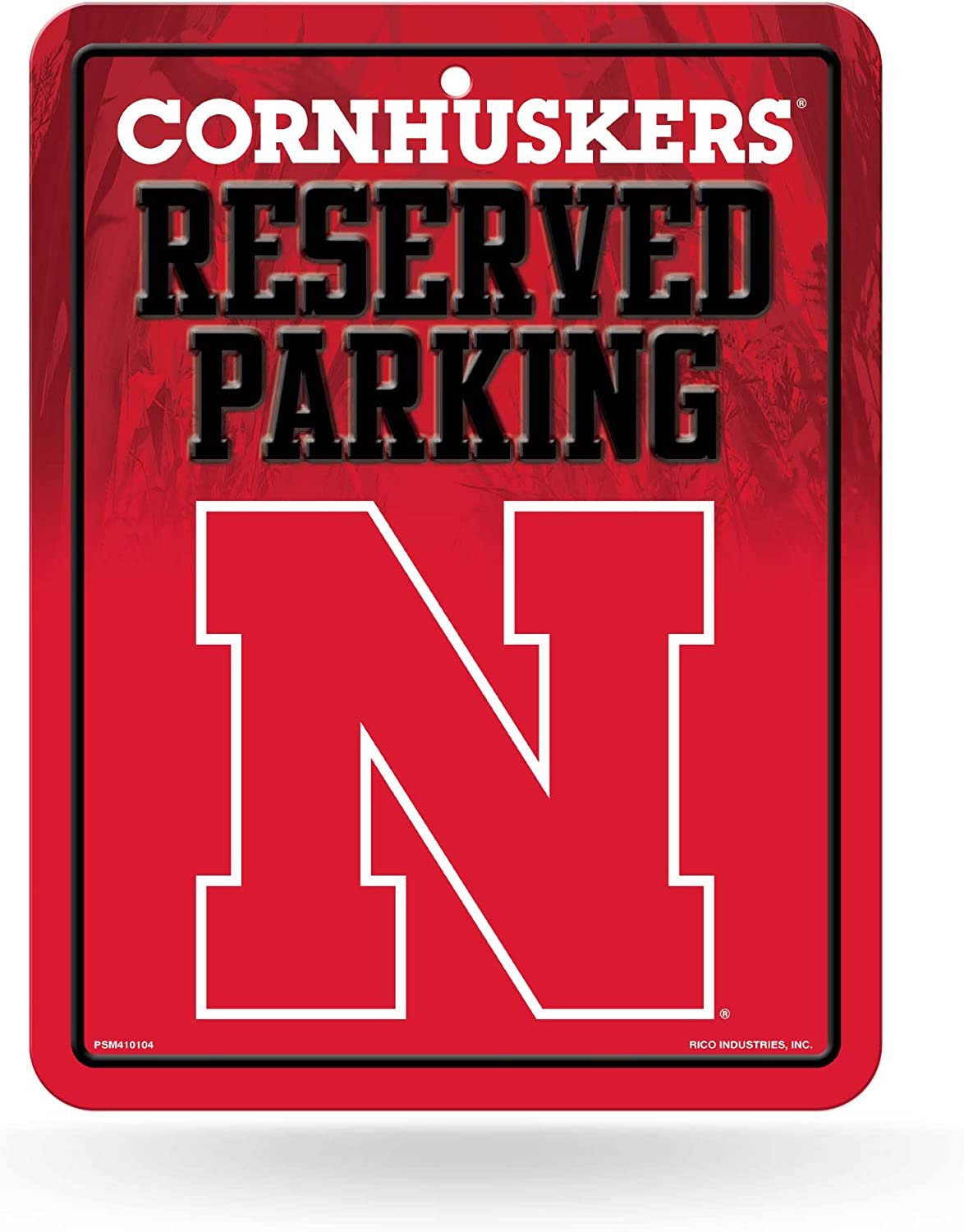 University of Nebraska Cornhuskers Metal Parking Sign 8.5" x 11" Great for Man Cave, Bed Room, Office, Home Décor
