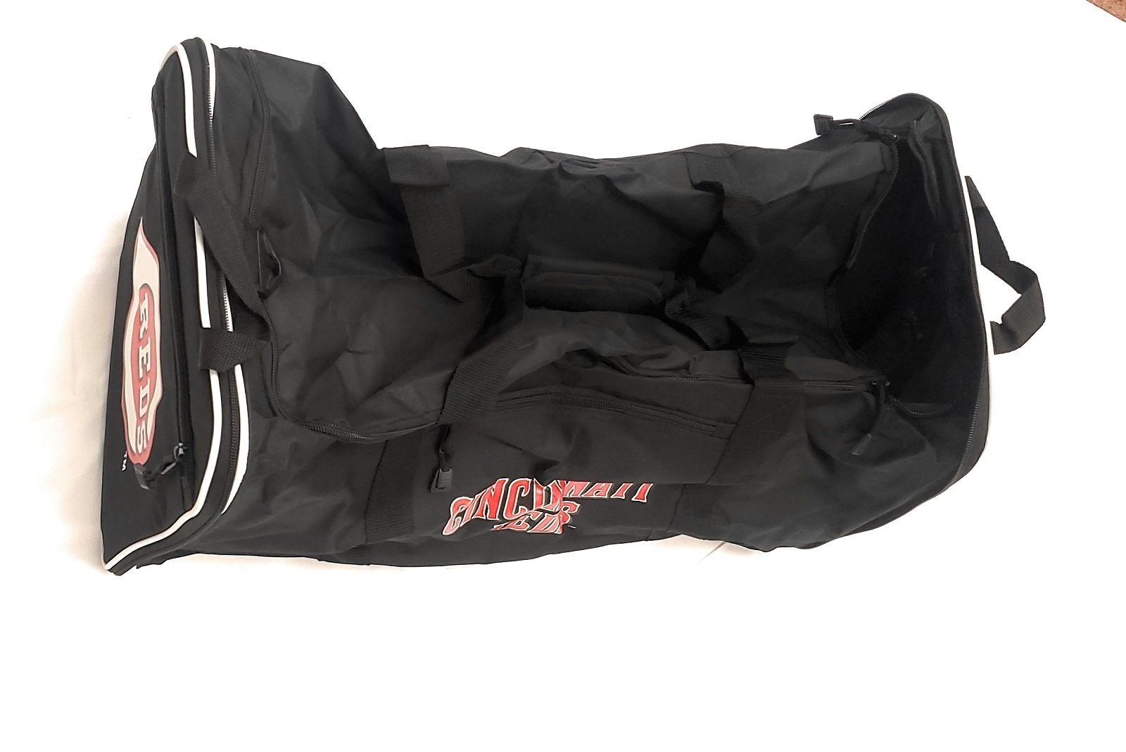 Cincinnati Reds Premium Duffel Bag Steal Design 28x12x11 Inch, Fold Up Zipper Design
