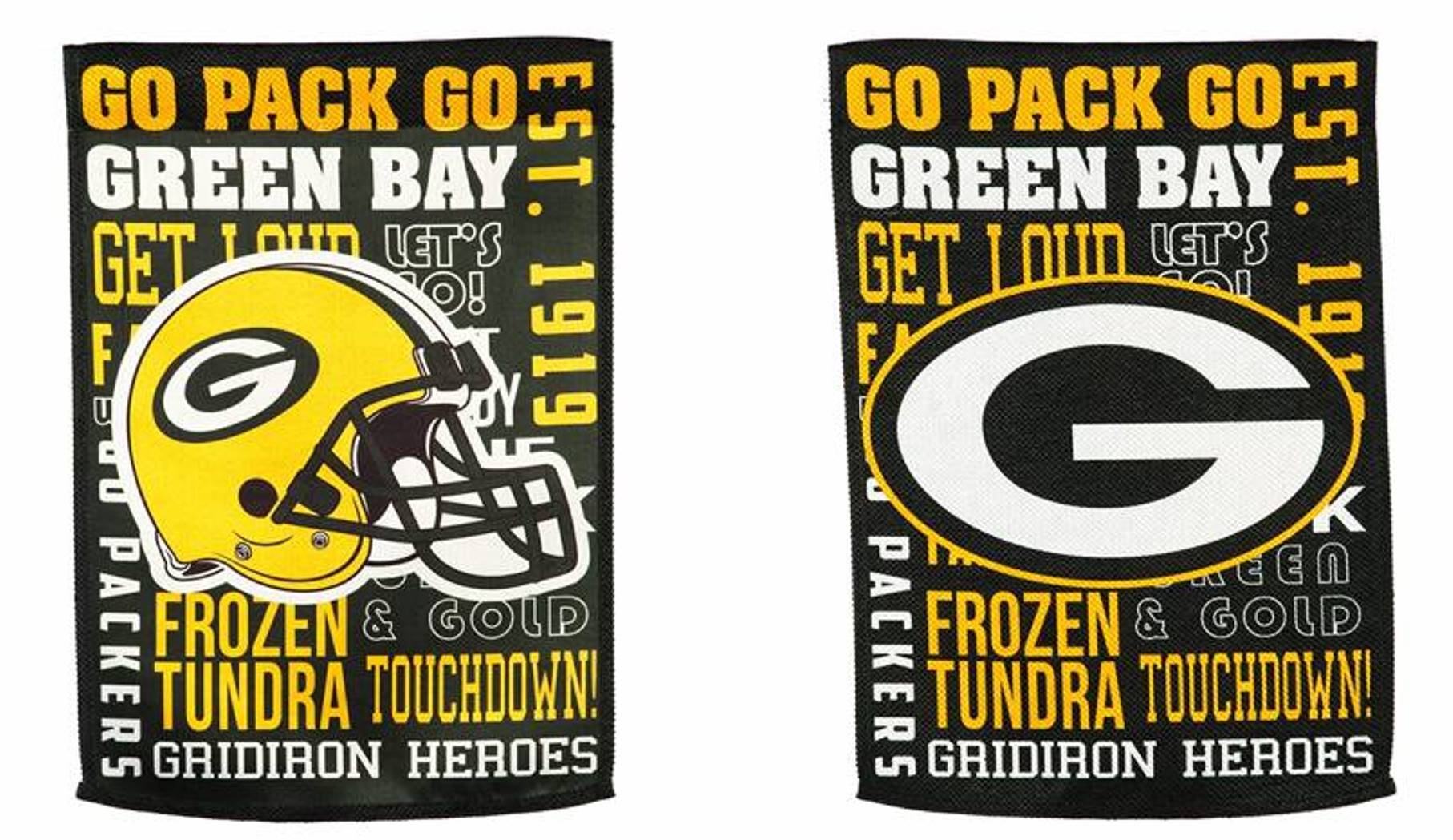 Green Bay Packers Premium Double Sided Banner Flag 28x44 Inch Fan Rules Design Indoor Outdoor