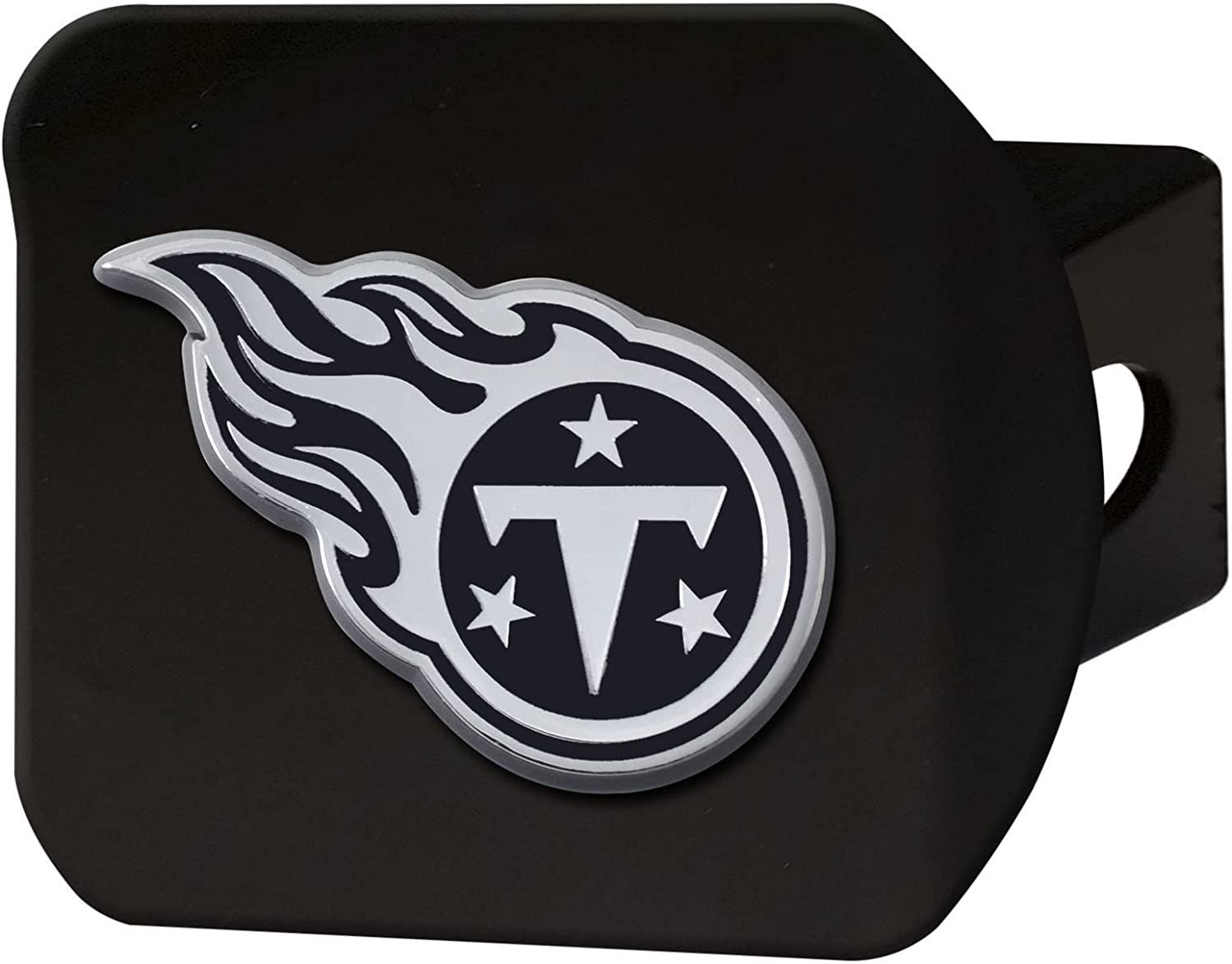 Tennessee Titans Metal Hitch Cover, Black, 2" Square Type III Hitch Cover