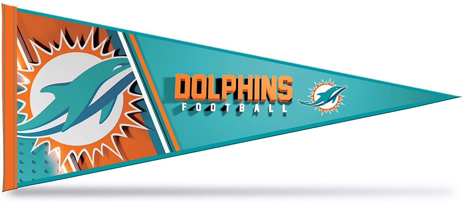 Miami Dolphins Pennant 12x30 Inch Soft Felt