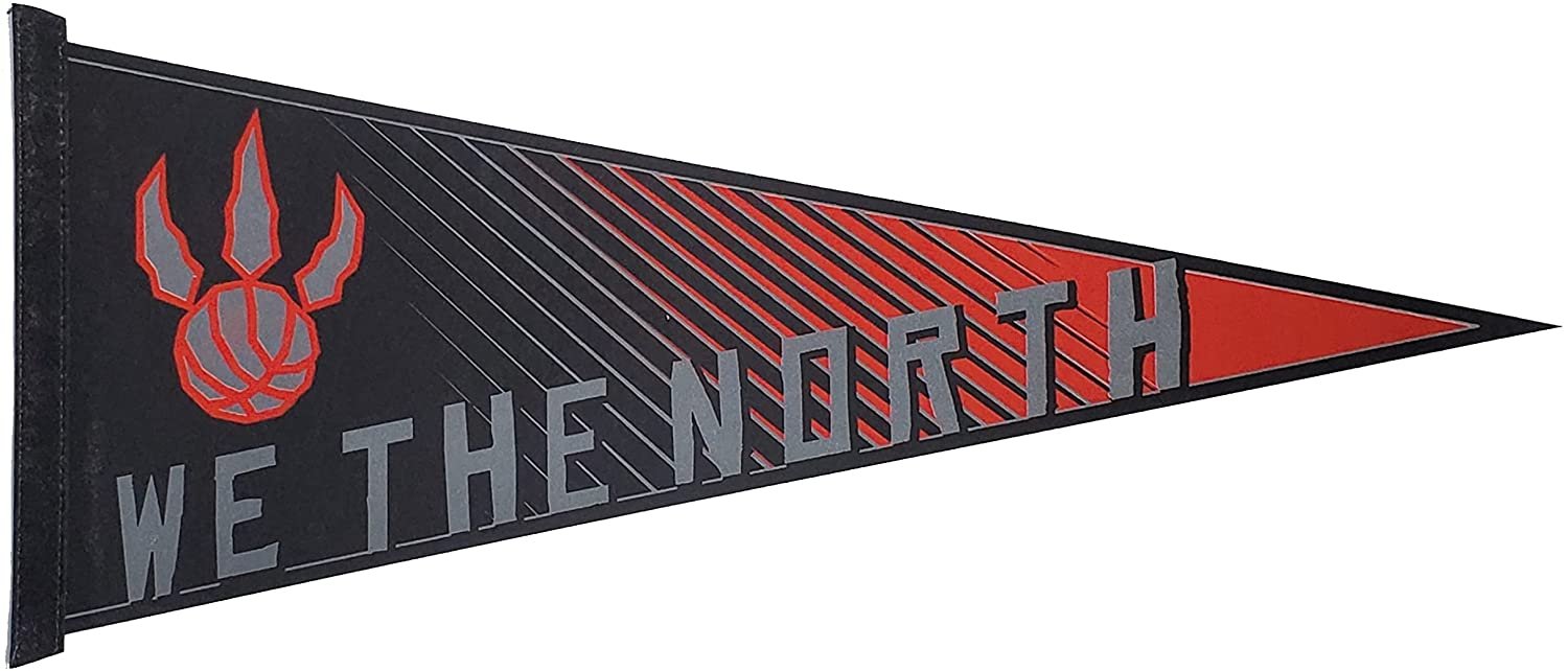 Toronto Raptors Pennant Soft Felt Pennant, We The North Design, 12x30 Inch, Easy To Hang