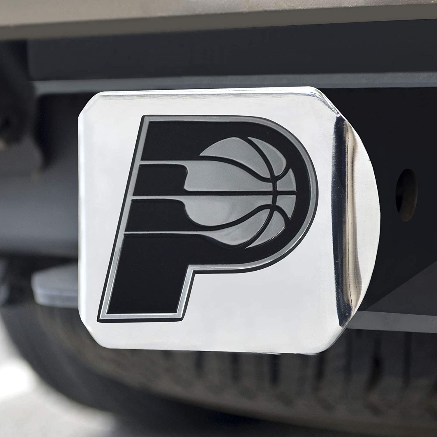 Indiana Pacers Hitch Cover Solid Metal with Raised Chrome Metal Emblem 2" Square Type III
