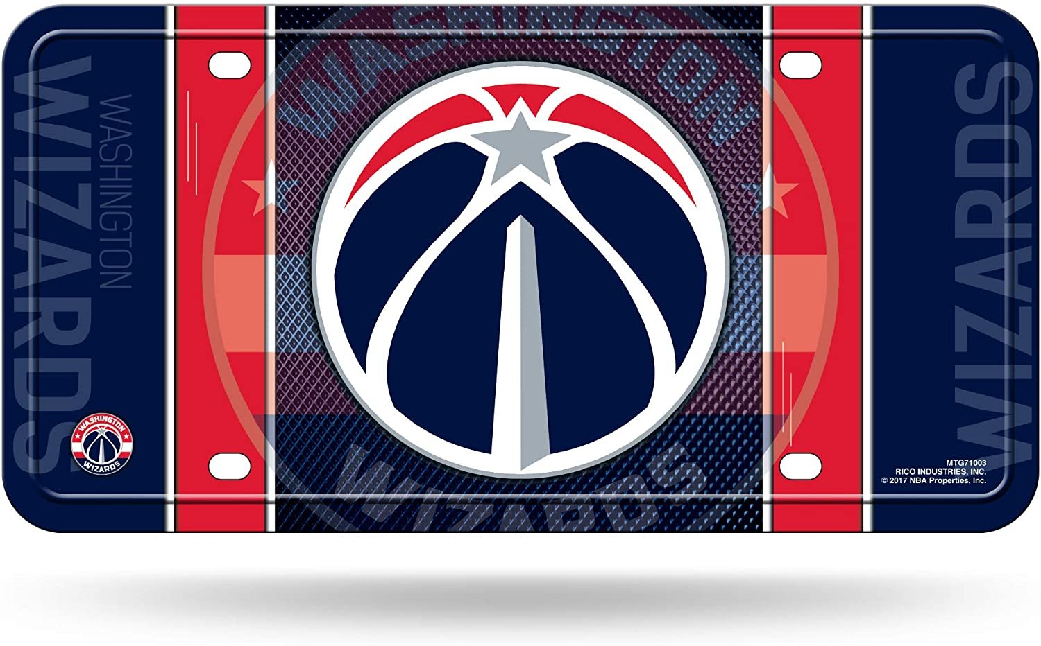 Washington Wizards Metal Auto Tag License Plate, Jersey Design, 6x12 Inch