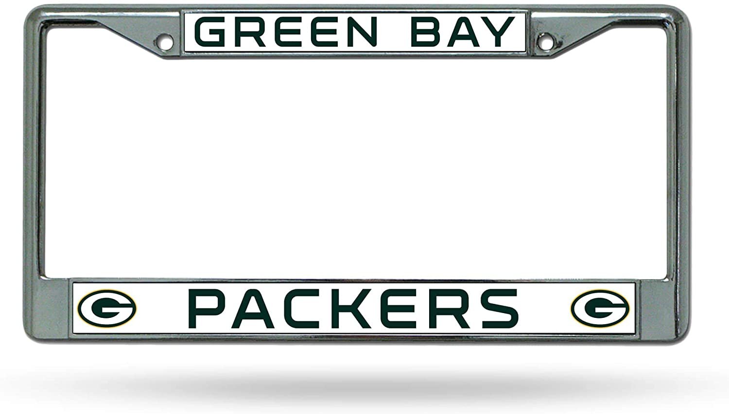 Green Bay Packers Premium Metal License Plate Frame Chrome Tag Cover, 12x6 Inch