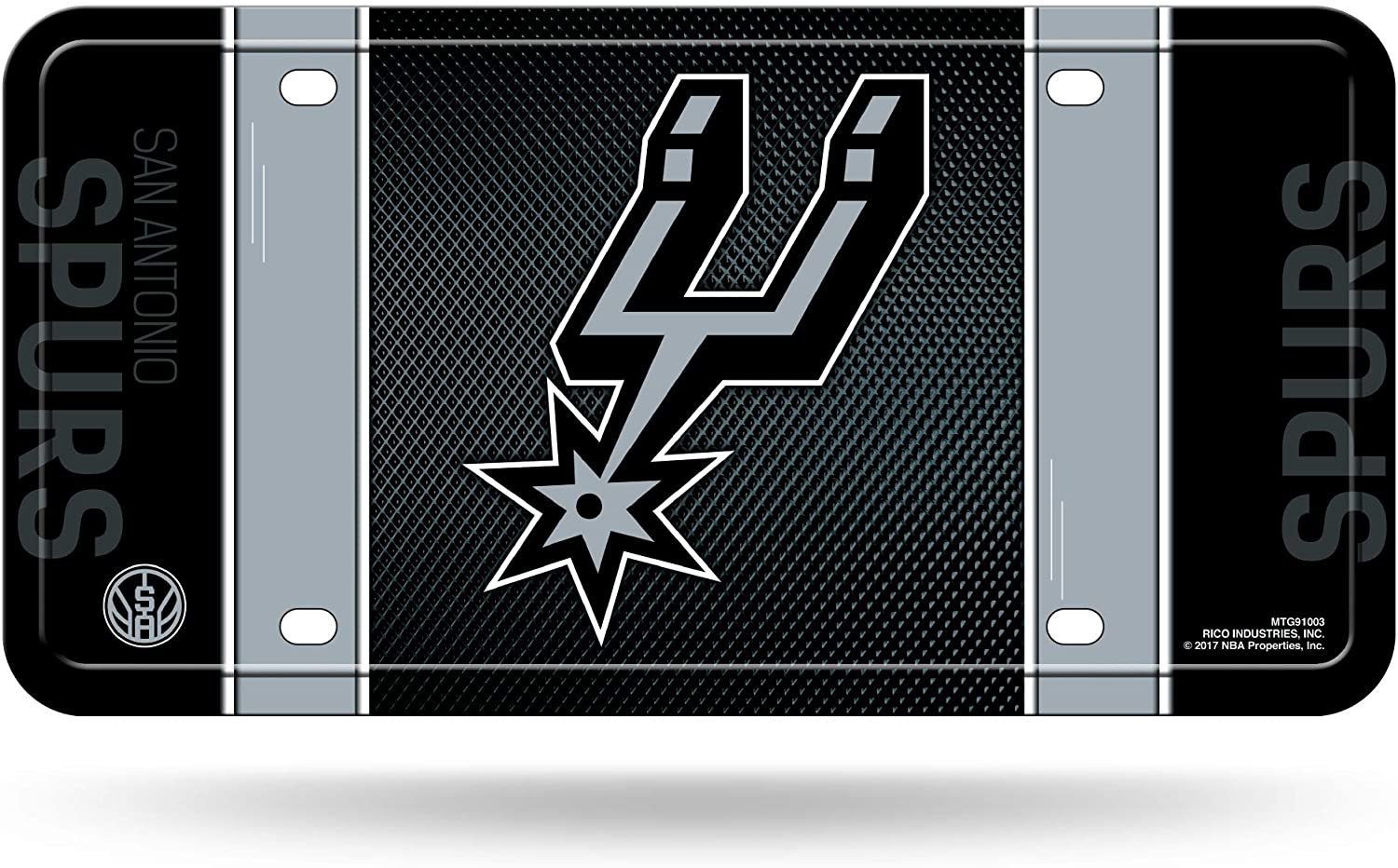 San Antonio Spurs Metal Tag License Plate Jersey Design 6x12 Inch