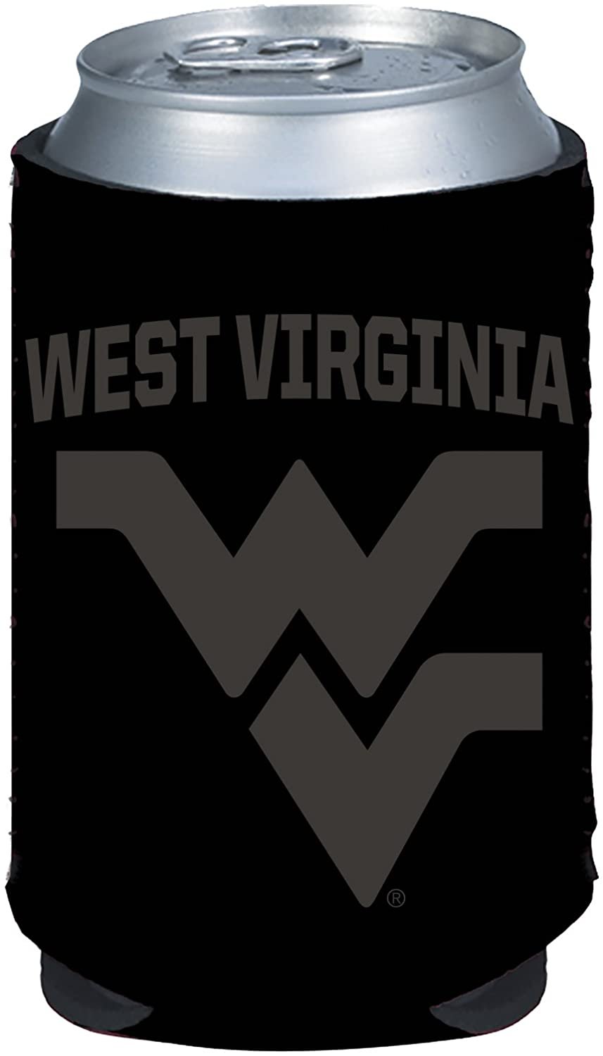 West Virginia Mountaineers 2-Pack Black Tonal CAN Beverage Insulator Neoprene Holder Cooler Coolie University of