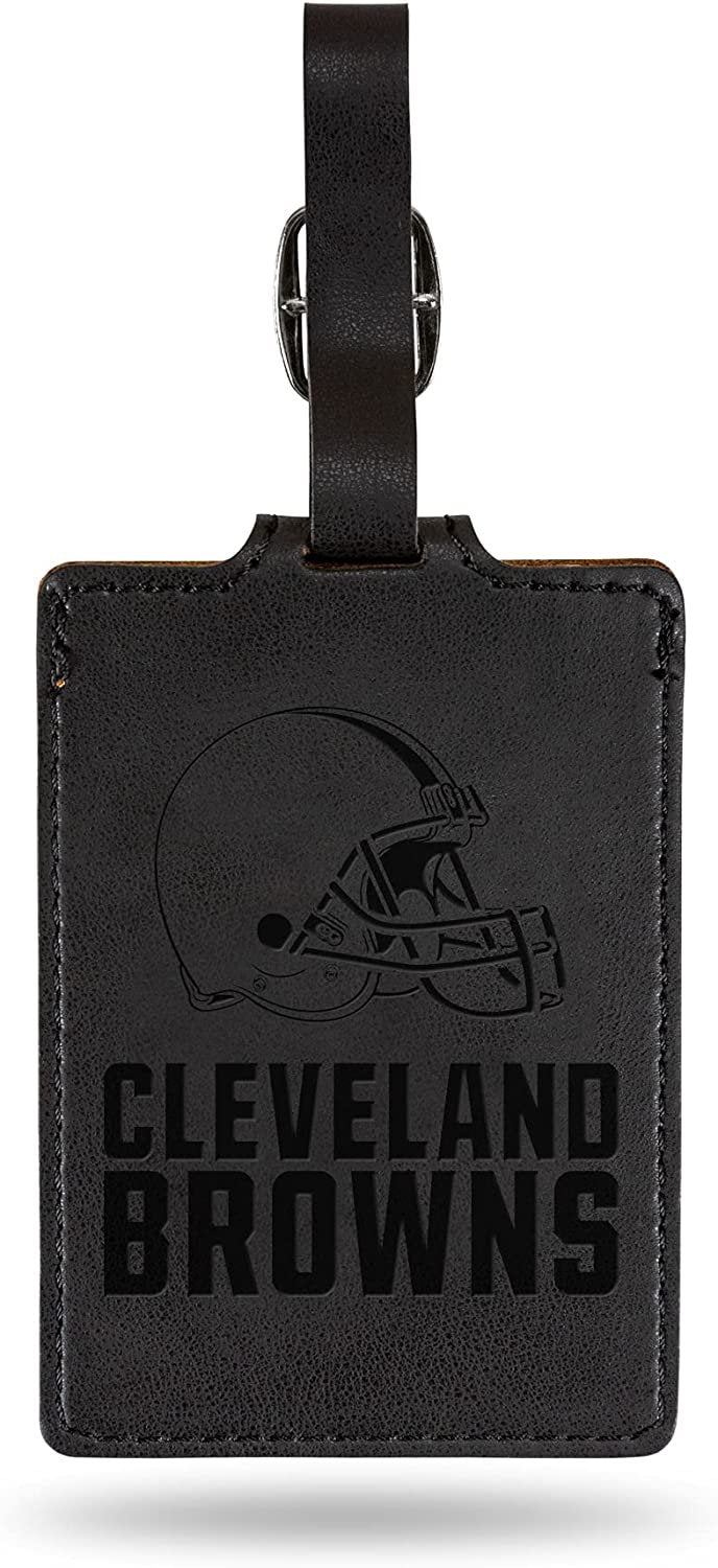 Cleveland Browns Luggage Bag Tag Laser Engraved Ultra Suede Includes ID Card