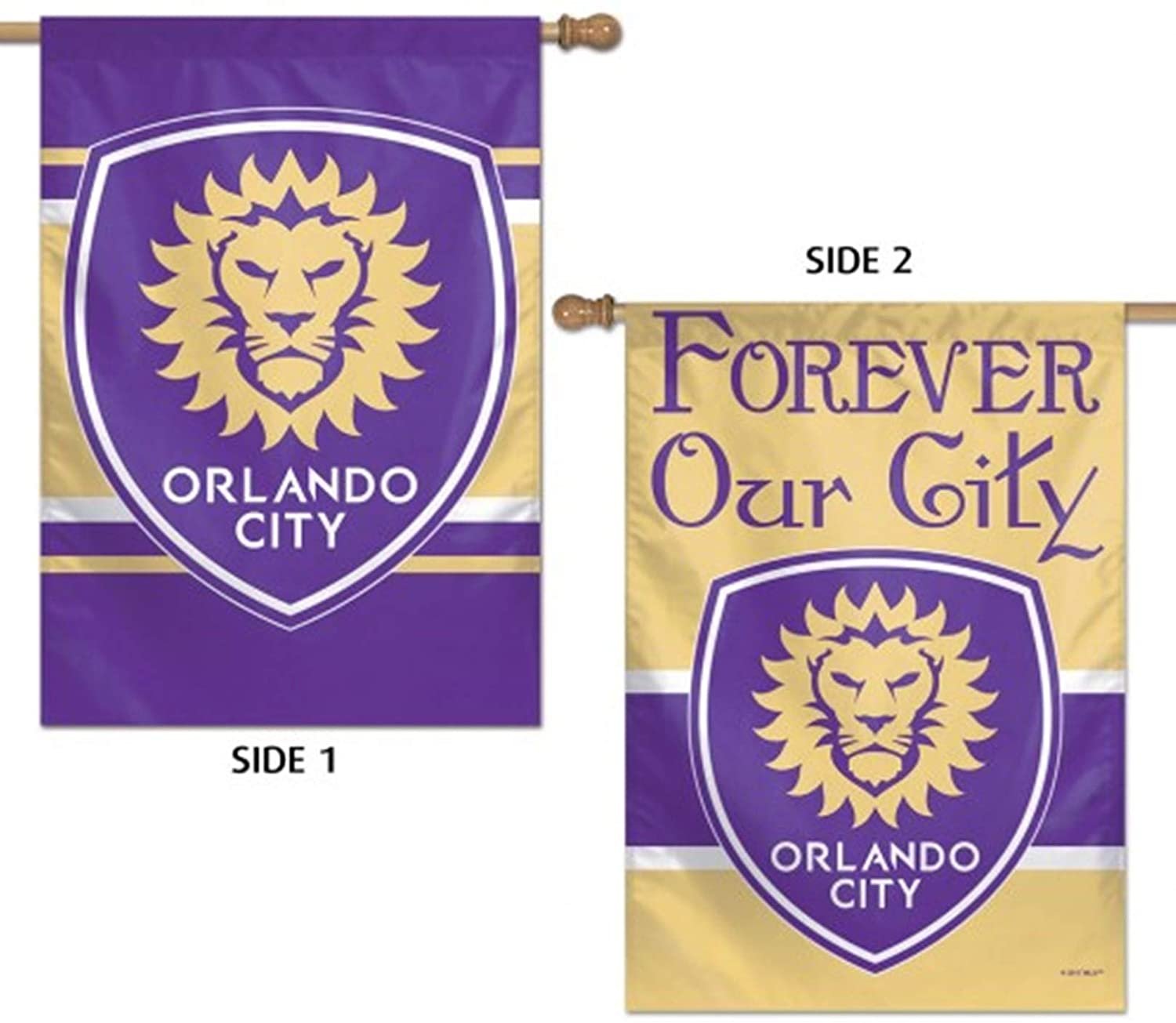 Orlando City SC Lions WC Premium 2-Sided 28x40 Banner House Flag MLS Soccer Club