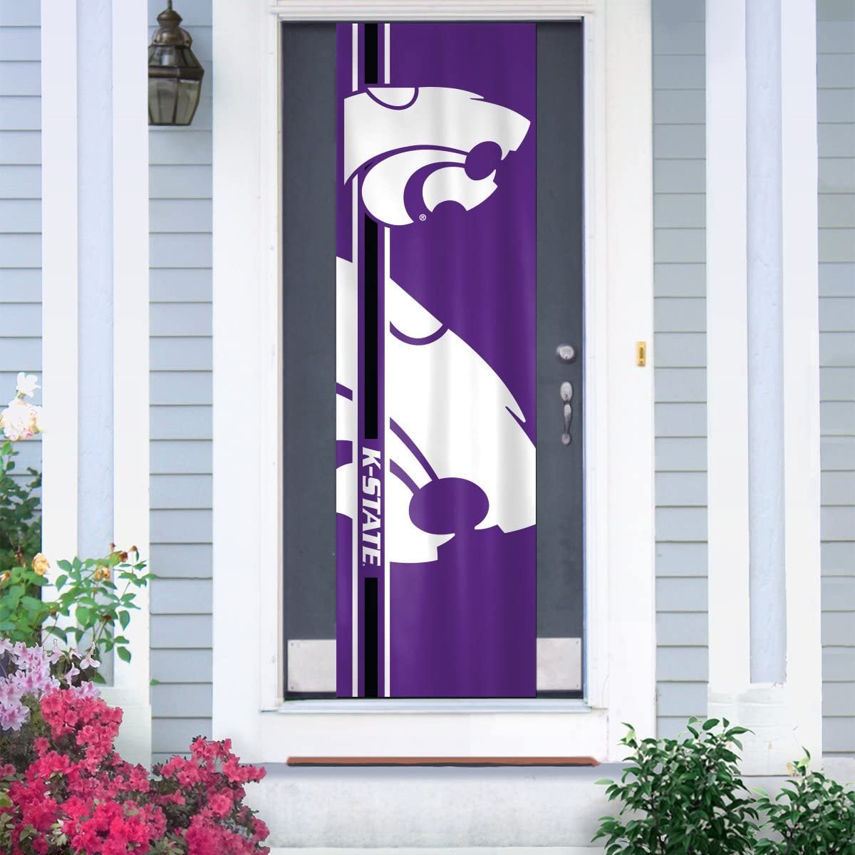 Kansas State University Wildcats Door Banner Flag, 84 x 24 Inch, Elastic Straps on Back, House or Office