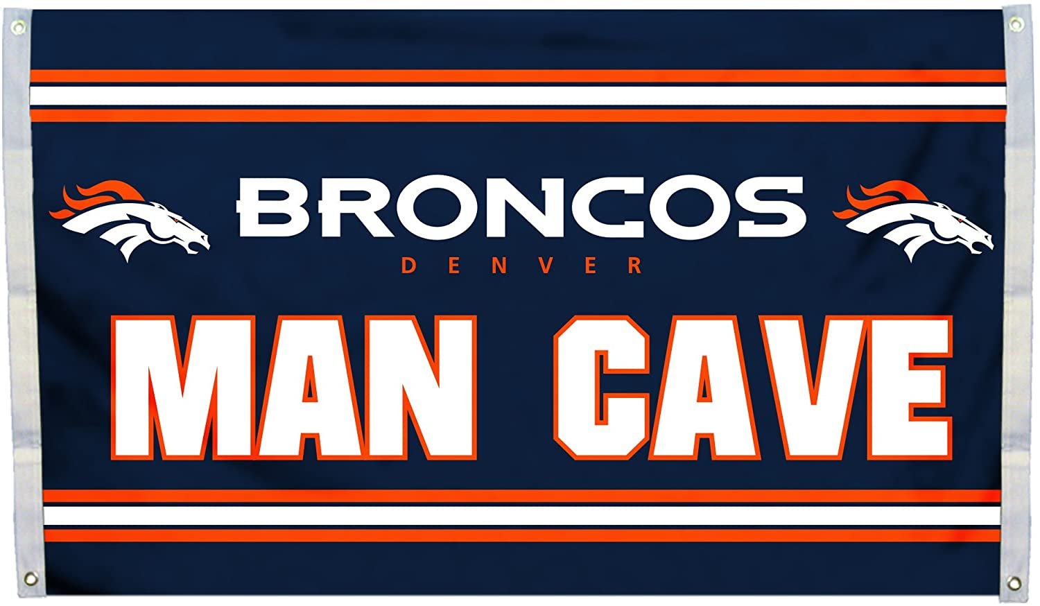 Denver Broncos Flag Banner 3x5 Feet Metal Grommets Man Cave Design