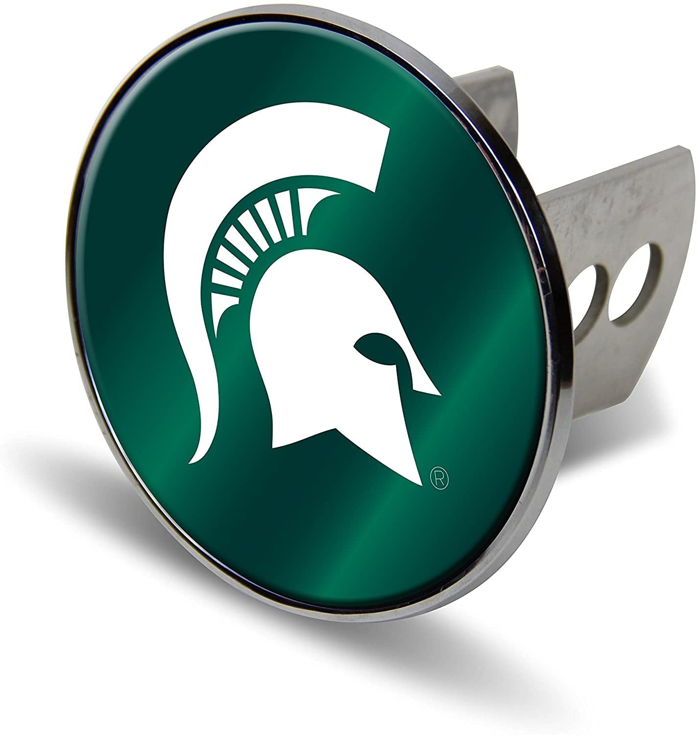 Michigan State Spartans Metal Hitch Cover with Laser Cut Mirrored Acrylic Insert for 2 Inch Receiver University