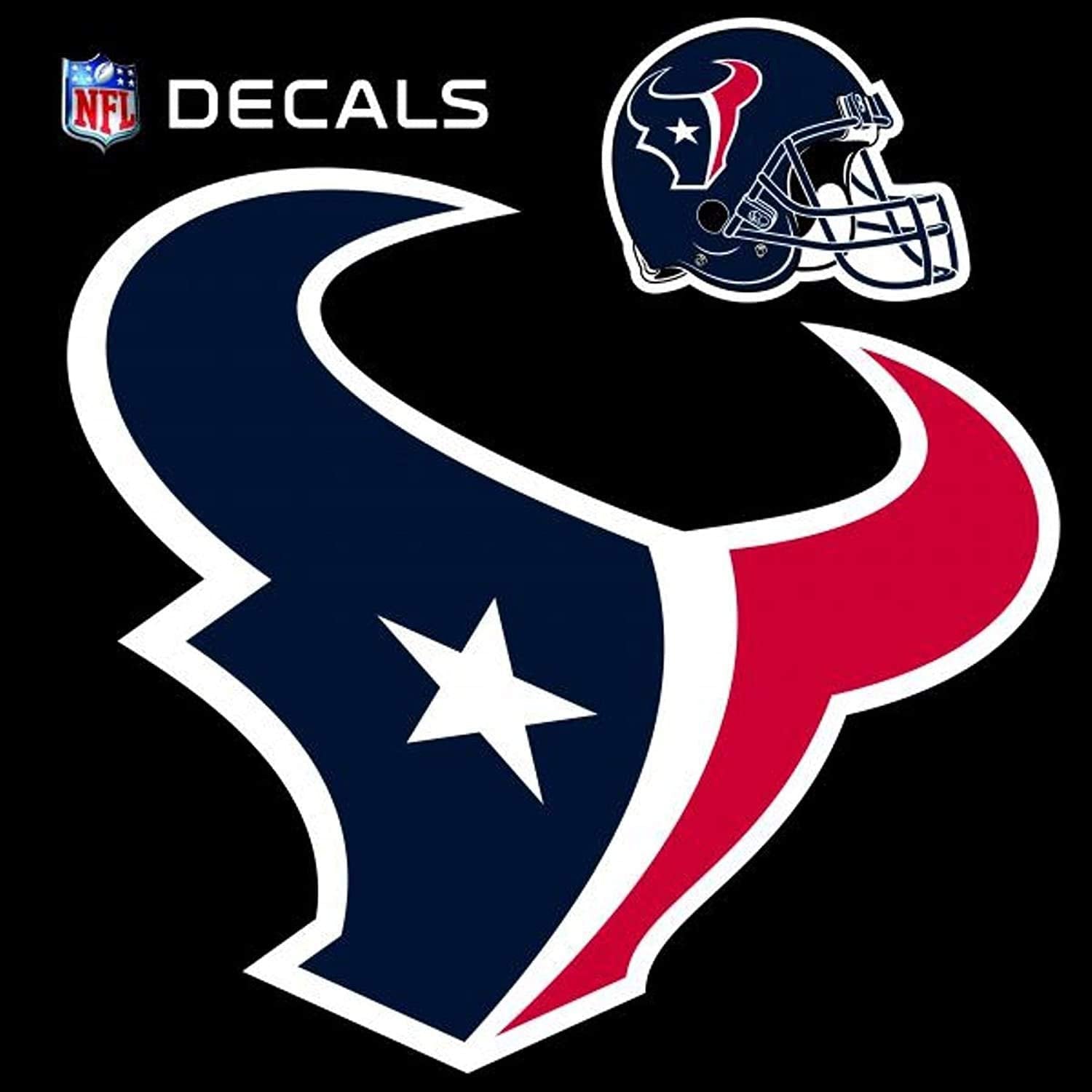 Houston Texans 8 Inch Decal Sticker, Primary Logo Design, Vinyl Die Cut, Auto Home