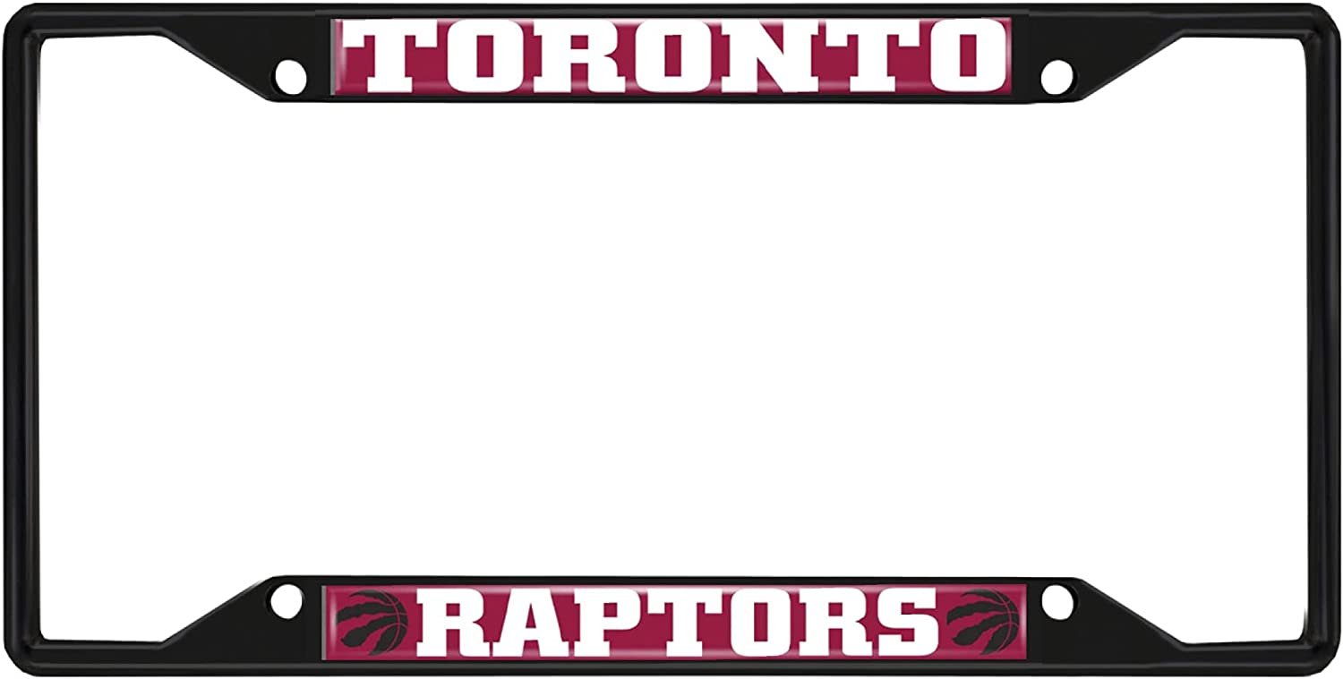 FANMATS 31341 Toronto Raptors Metal License Plate Frame Black Finish