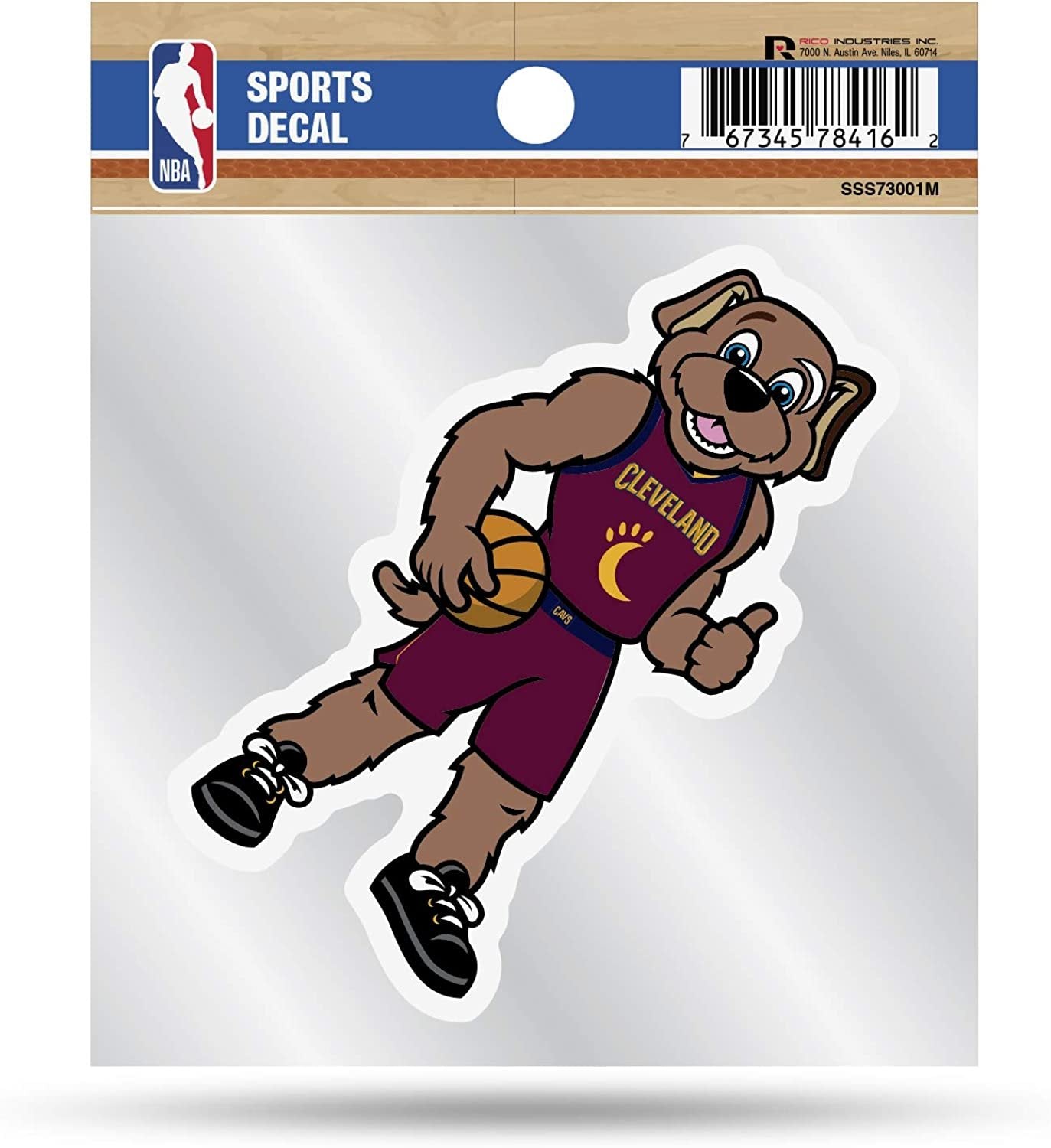 Cleveland Cavaliers 4x4 Decal Sticker Mascot Logo Premium with Clear Backing Flat Vinyl Auto Home NBA