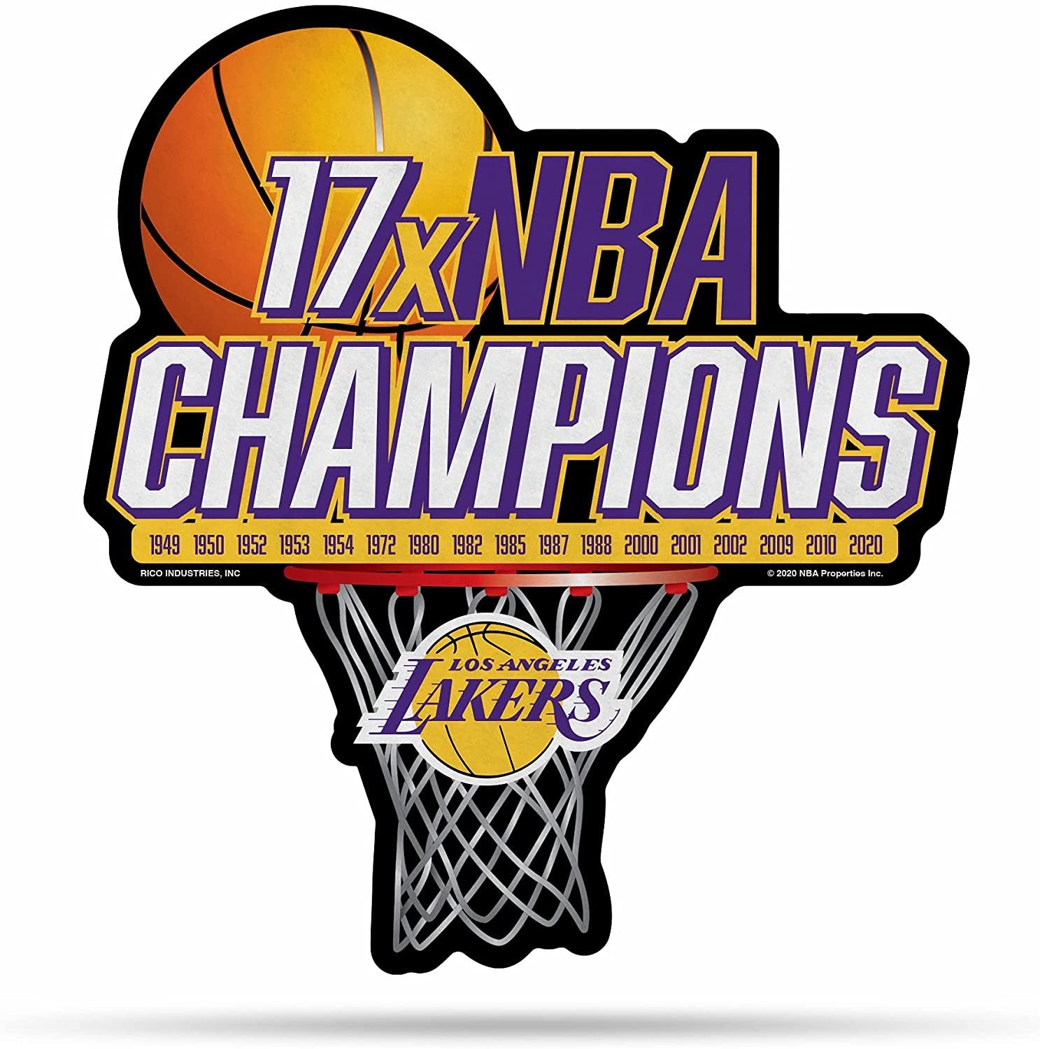 Los Angeles Lakers 17x Champions Felt Pennant 18 Inch