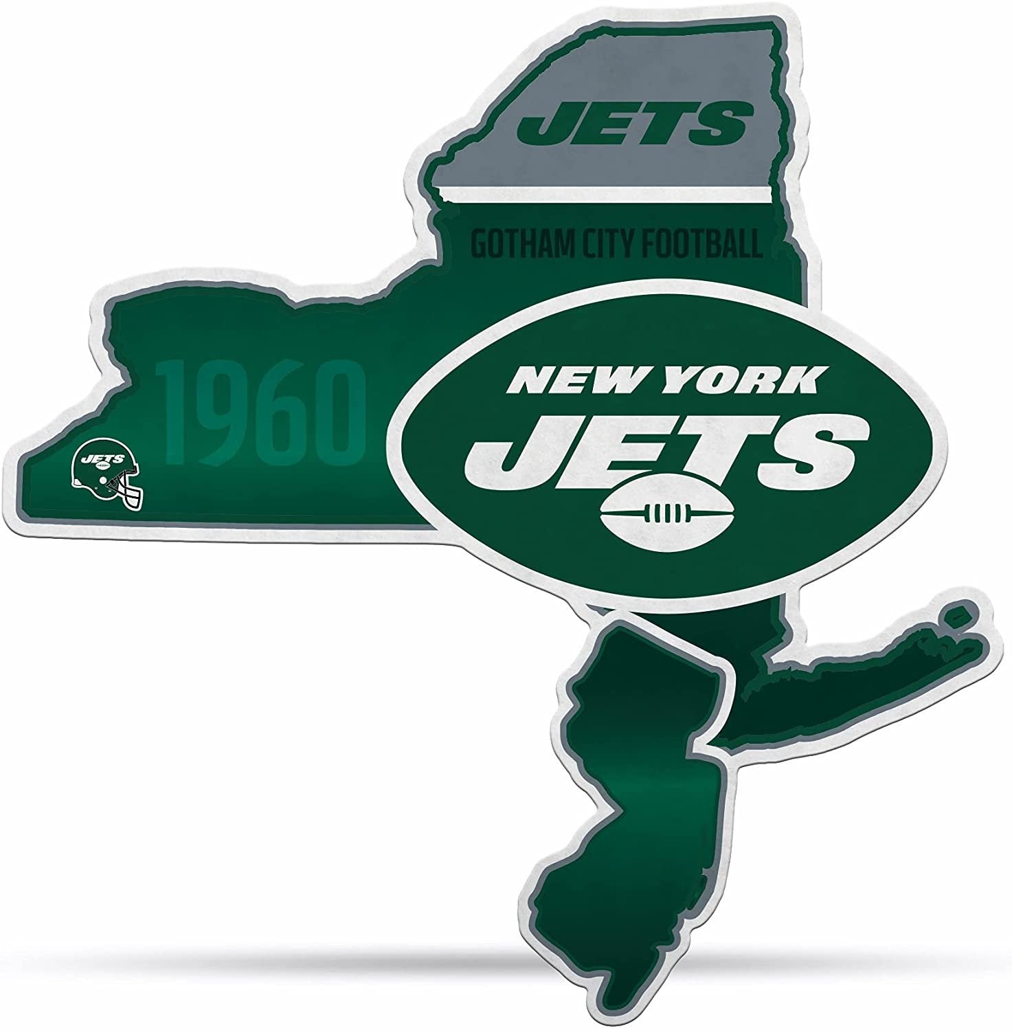 New York Jets Pennant State Shape 18 Inch Soft Felt