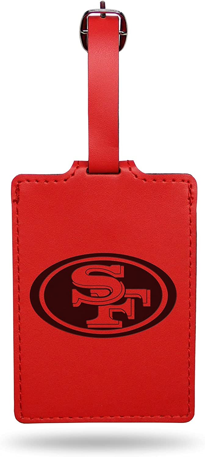 San Francisco 49ers Luggage Bag Tag Laser Engraved Ultra Suede Includes ID Card
