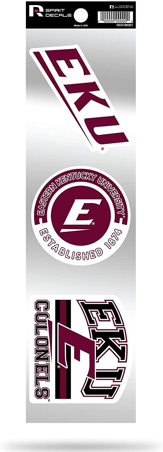 Eastern Kentucky Colonels EKU Triple Retro Throwback Spirit Decals Flat Vinyl Auto Home Sticker Sheet University of