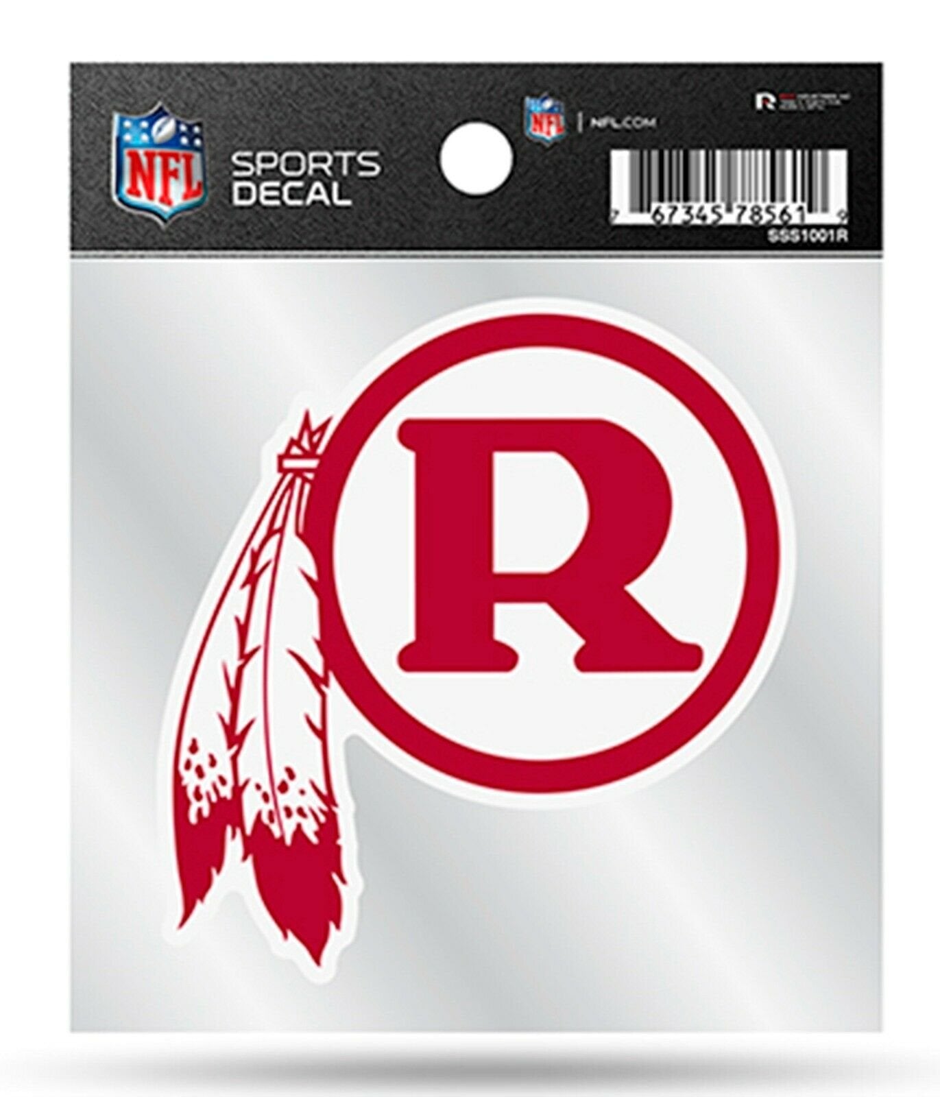 Washington Redskins Retro Logo Premium 4x4 Decal Clear Backing Sticker Football