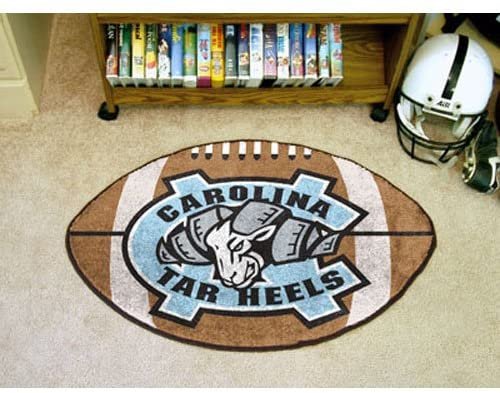 University of North Carolina Tar Heels UNC Floor Mat Area Rug, 20x32 Inch, Non-Skid Backing, Football Design