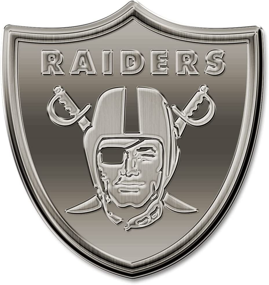 Las Vegas Raiders Auto Emblem Solid Metal Antique Style