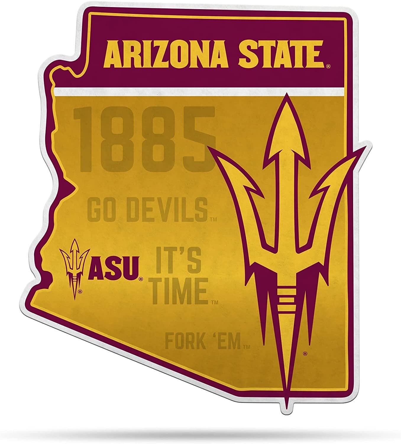 Arizona State Sun Devils Pennant State Shape 18 Inch Soft Felt University of