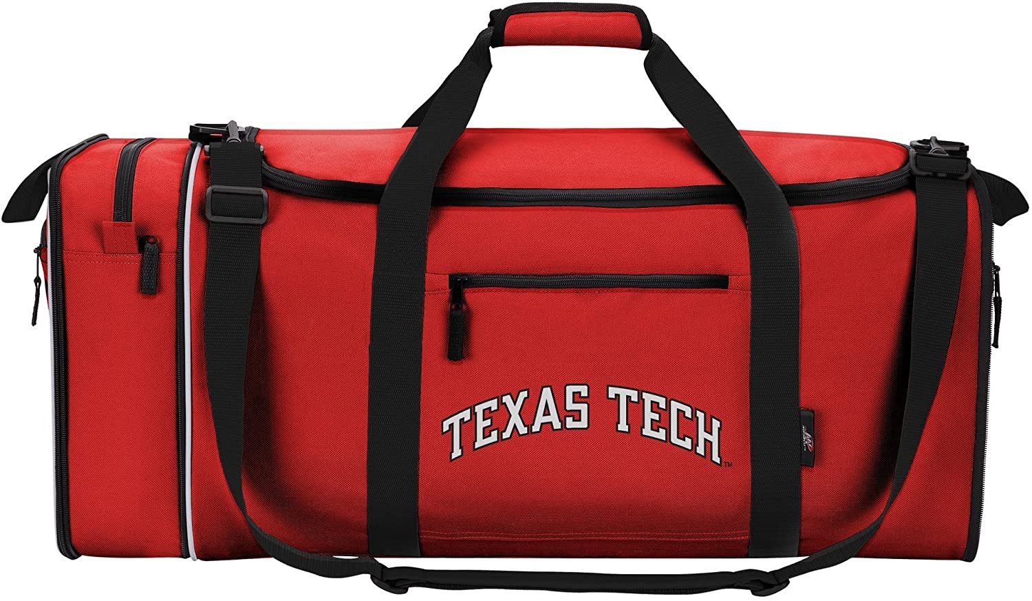 Texas Tech Red Raiders Duffel Bag Premium Team Color Heavy Duty Steal Design University of