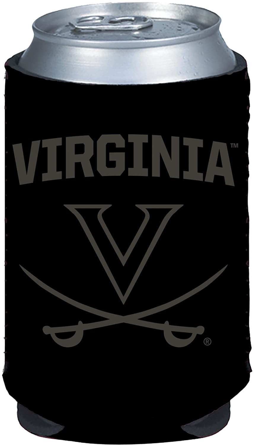 Virginia Cavaliers 2-Pack Black Tonal CAN Beverage Insulator Neoprene Holder Cooler Decal University of