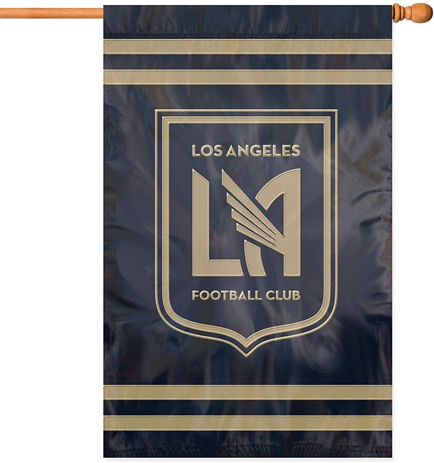 Los Angeles LA FC MLS Premium 2-Sided Banner House Flag, 28x44 Inch, Applique & Embroidered