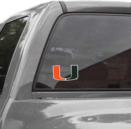 University of Miami Hurricanes 5 Inch Die Cut Flat Vinyl Decal Sticker Full Adhesive Backing