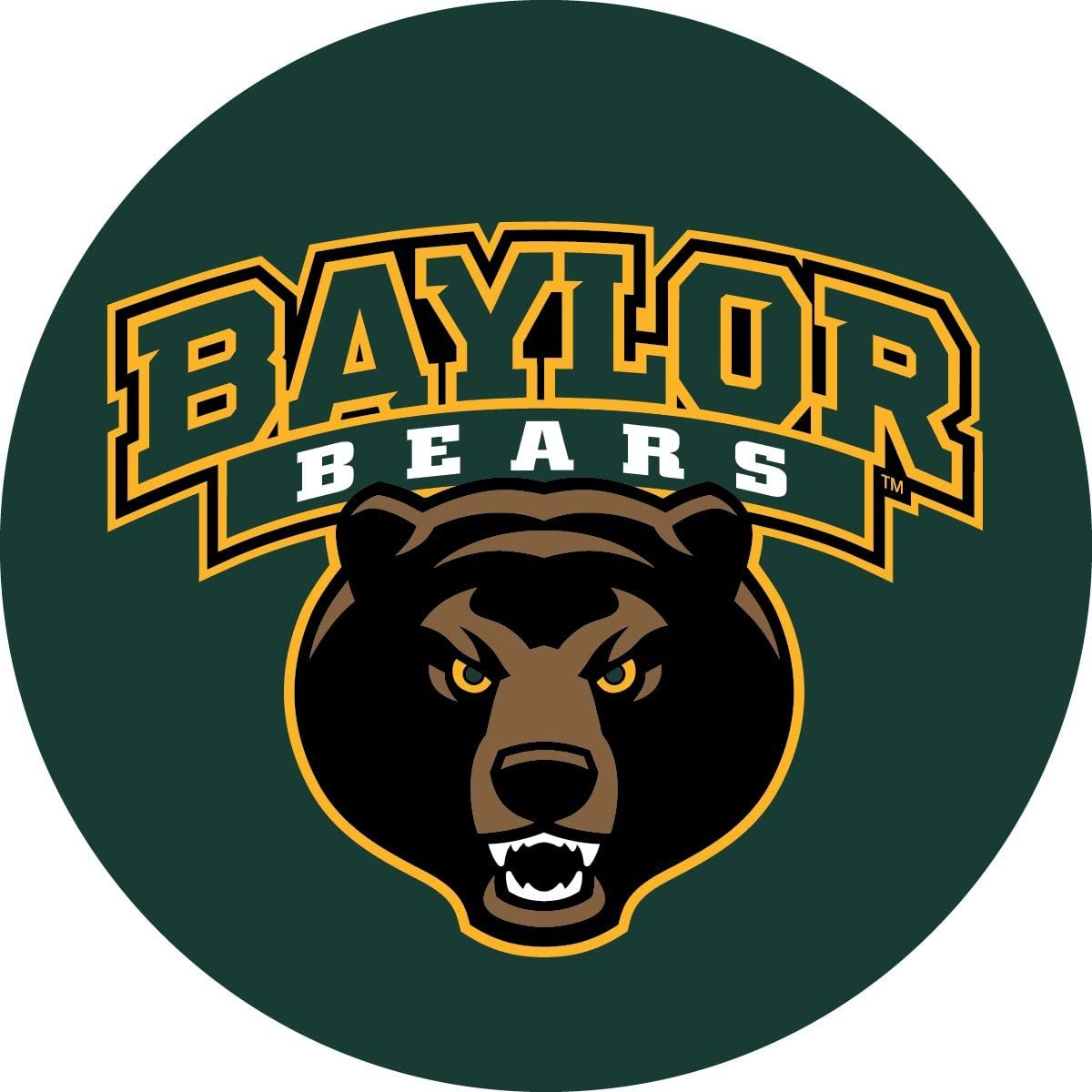 Baylor Bears RR 4" Round Vinyl Decal Auto Home University of