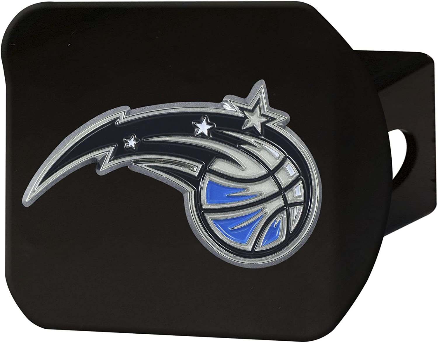 Orlando Magic Solid Metal Black Hitch Cover with Color Metal Emblem 2 Inch Square Type III