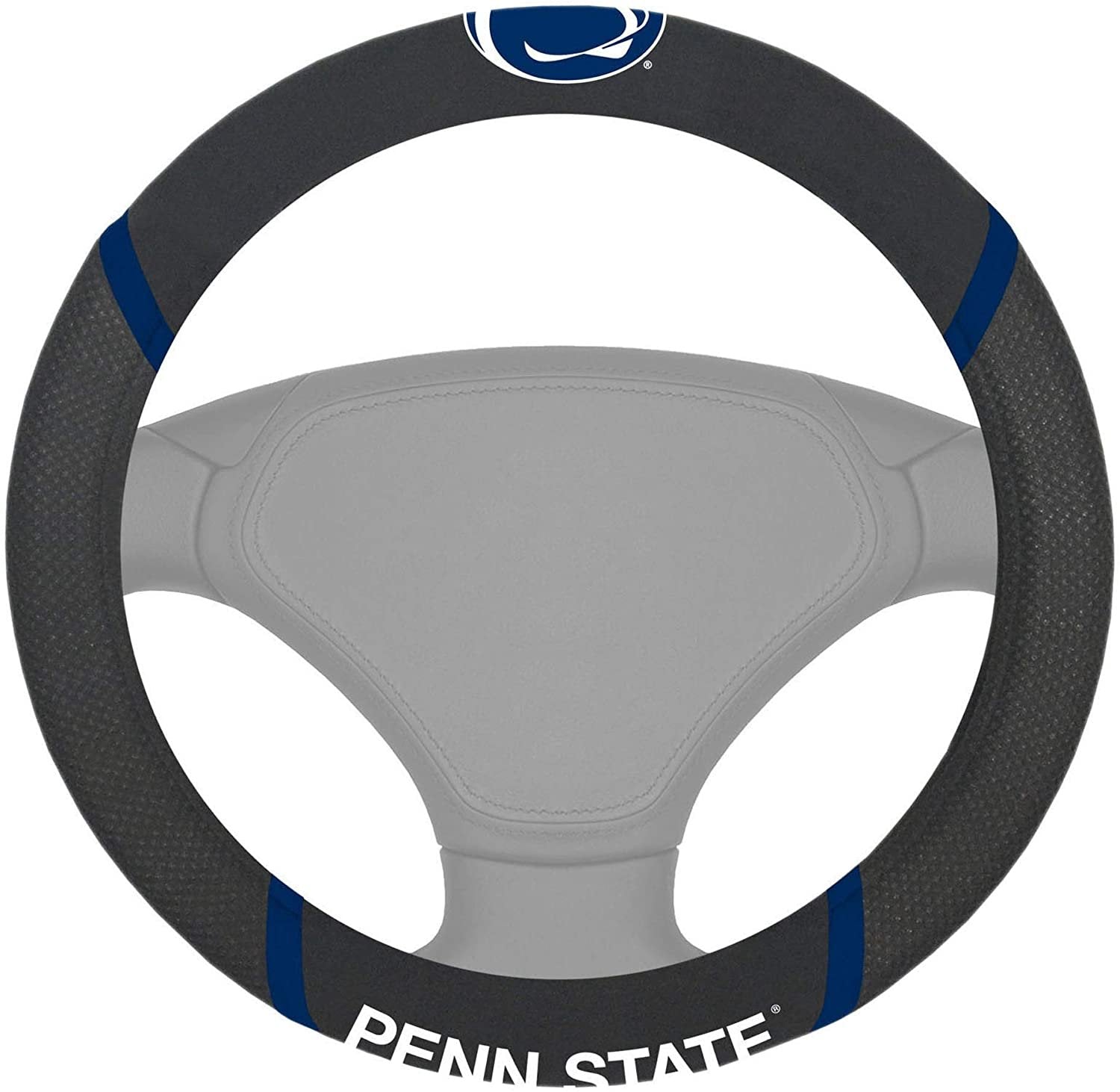 Penn State Nittany Lions Premium 15 Inch Black Emroidered Steering Wheel Cover University