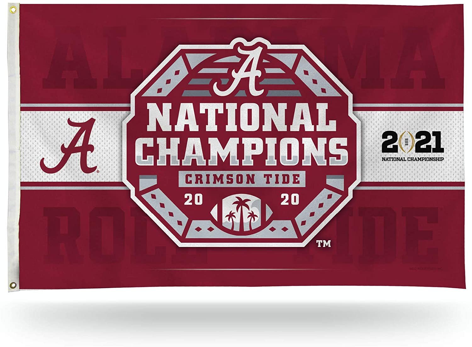 Alabama Crimson Tide 2020 National Champions 3-Foot by 5-Foot Single Sided Banner Flag with Grommets