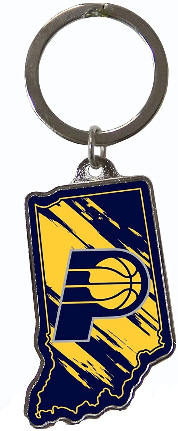 Indiana Pacers, Metal Keychain, Shape Cut, Team State Shaped