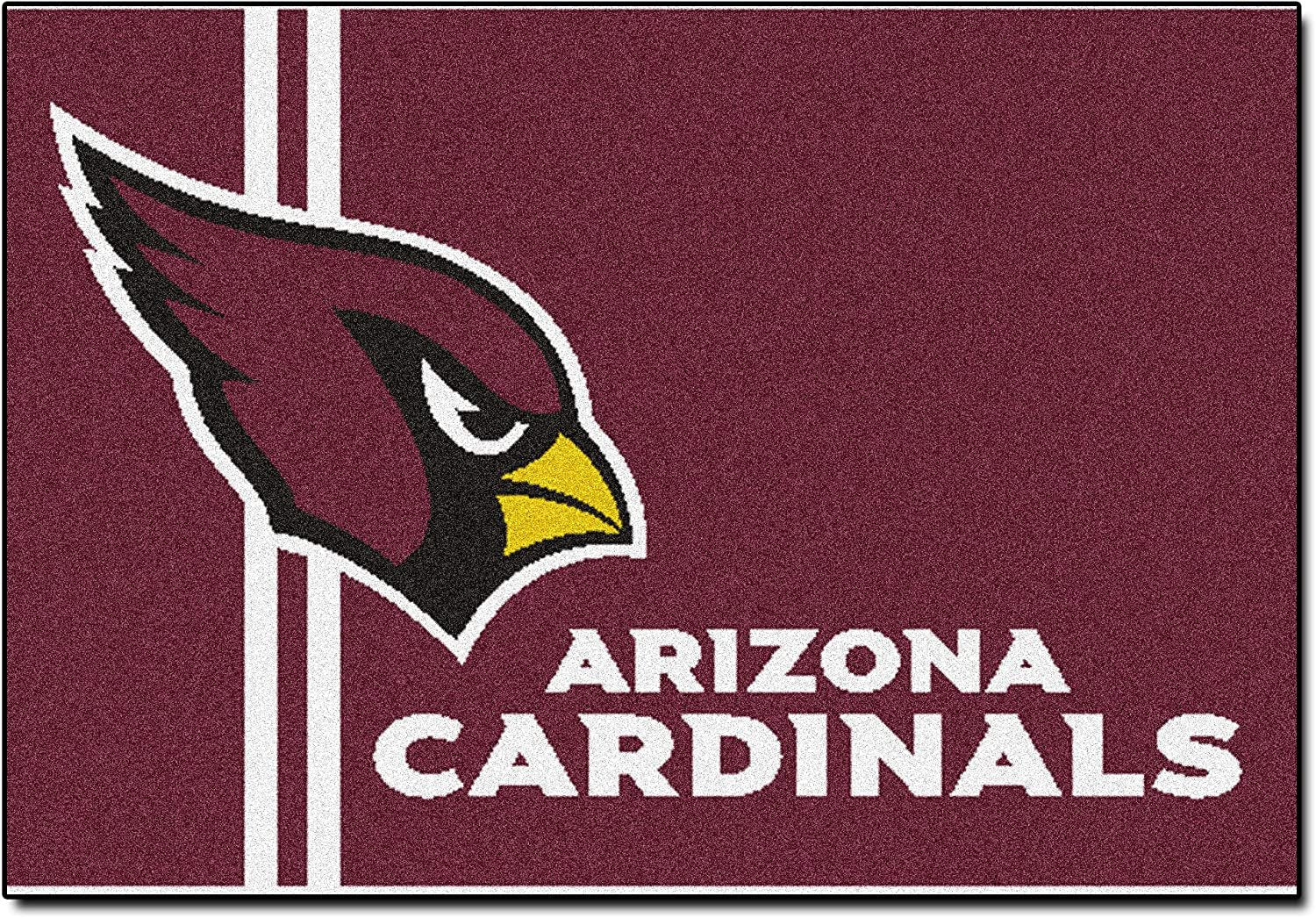 Arizona Cardinals Floor Mat Area Rug, 20x30 Inch, Nylon, Anti-Skid Backing