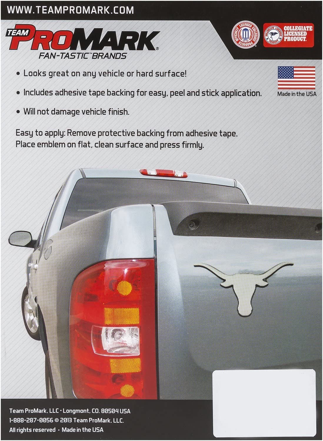 University of Houston Cougars Solid Metal Chrome Auto Emblem Shape Cut Adhesive Tape Backing