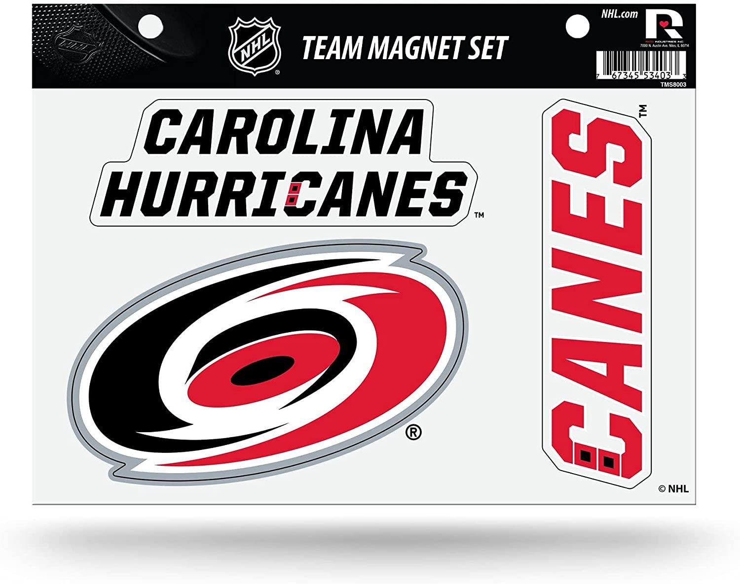 Carolina Hurricanes Team Multi Magnet Set, 8.5x11 Inch Sheet, Die Cut, Auto Home