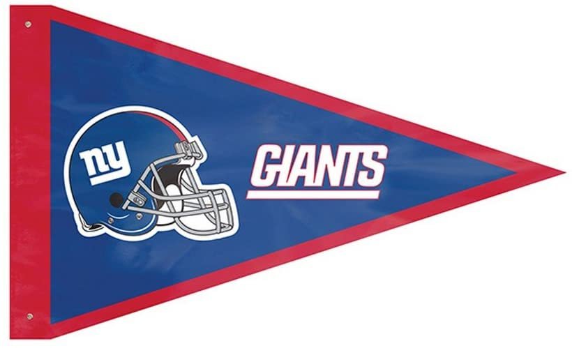 New York Giants Premium 3x5 Flag Banner, Pennant Design, Applique, Indoor or Outdoor, Single Sided