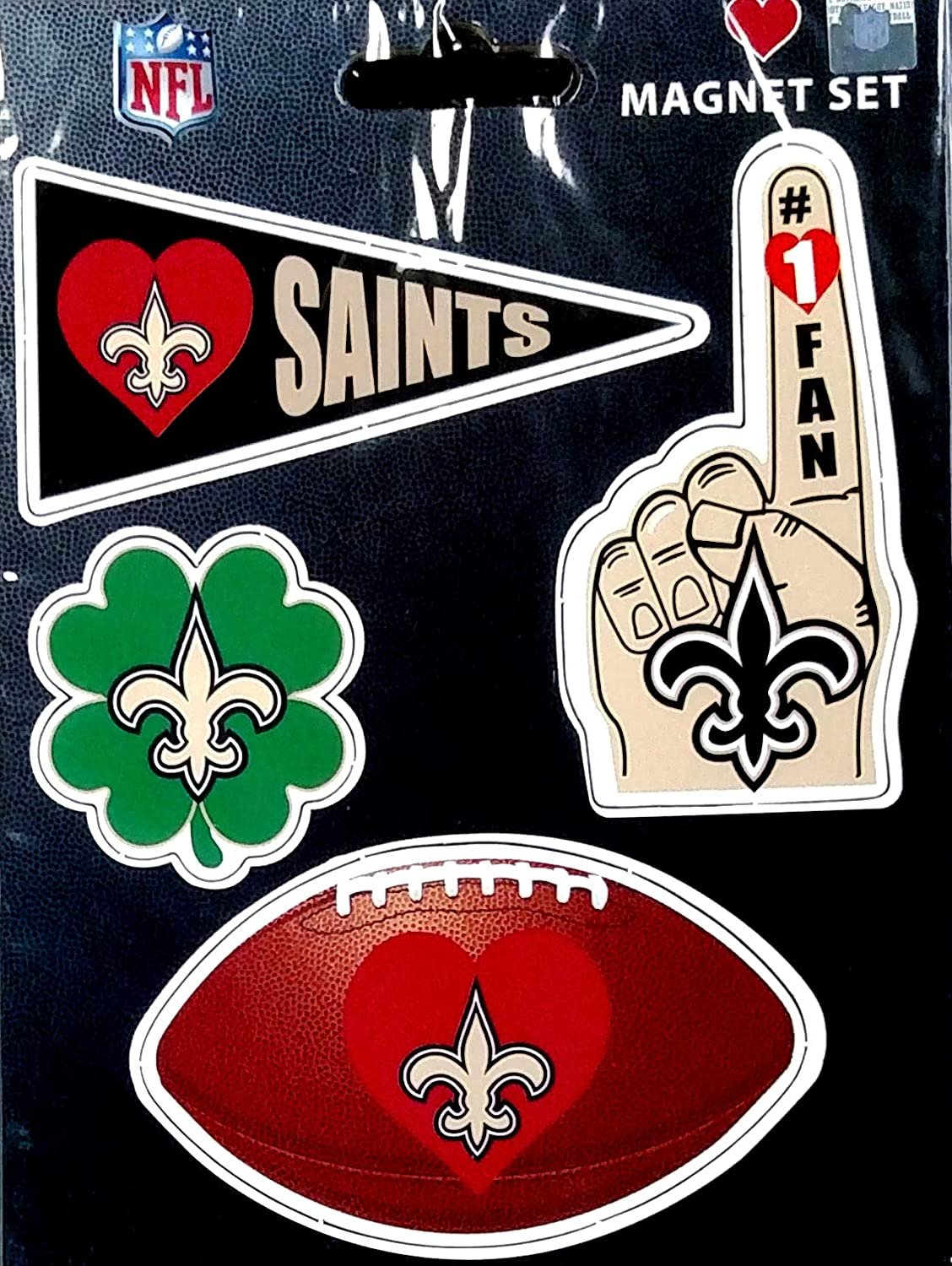 New Orleans Saints Set of 4 Magnet Set Refrigerator Heavy Duty Home Indoor Football