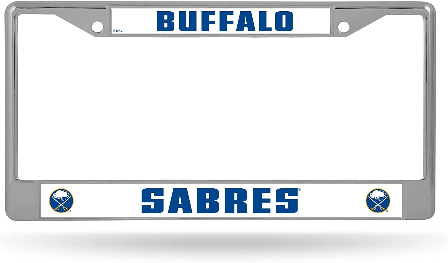 Buffalo Sabres Metal License Plate Frame Chrome Tag Cover 6x12 Inch