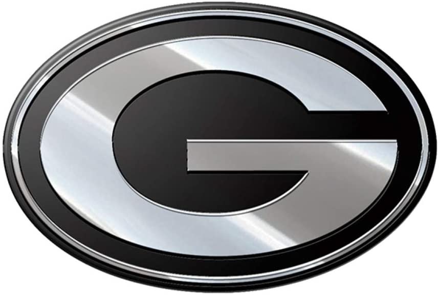 Green Bay Packers Premium Solid Metal Raised Auto Emblem, Shape Cut, Adhesive Backing