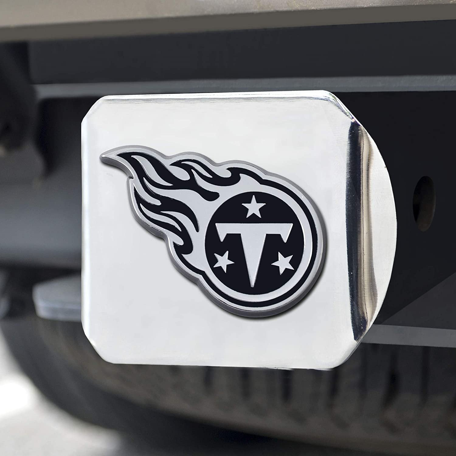 Tennessee Titans Hitch Cover Solid Metal with Raised Chrome Metal Emblem 2" Square Type III