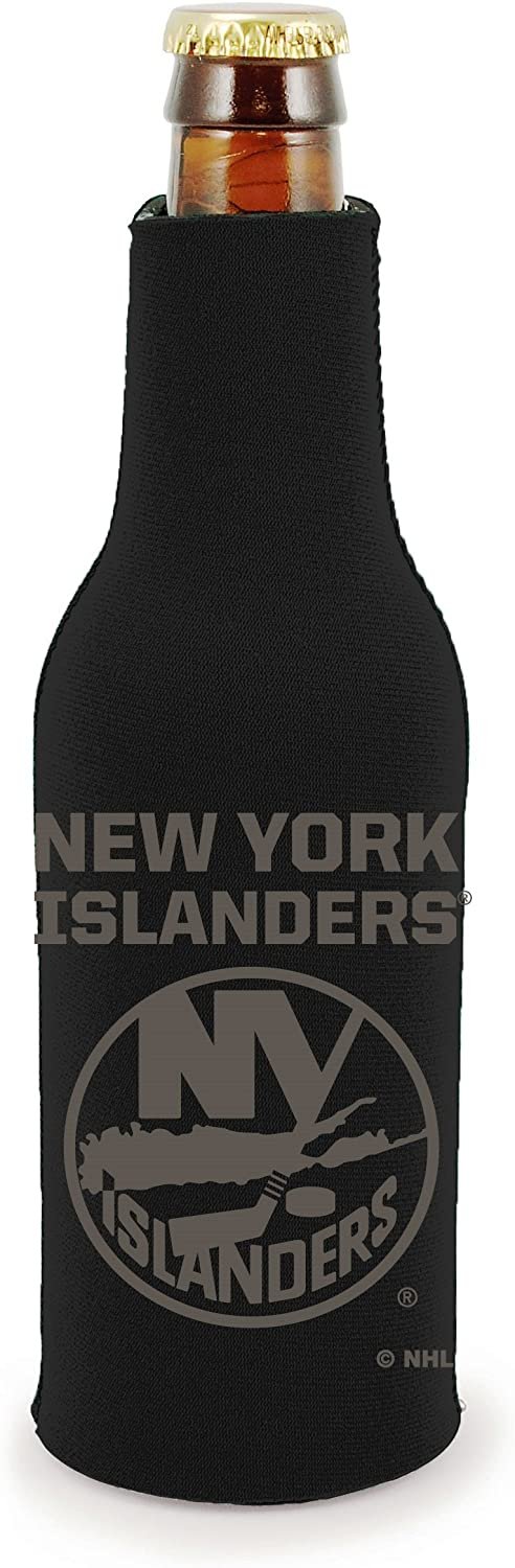 New York Islanders 2-Pack Zipper Bottle Tonal Black Beverage Insulator Neoprene Holder Cooler Hockey