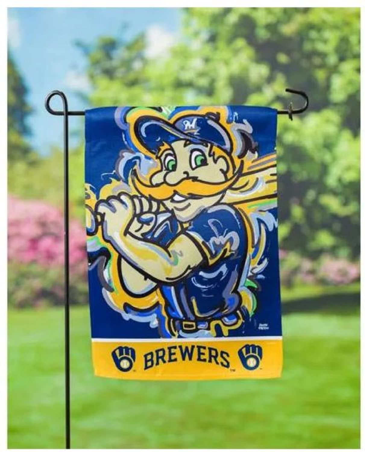 Milwaukee Brewers Premium Garden Flag Banner, Double Sided, 13x18 Inch