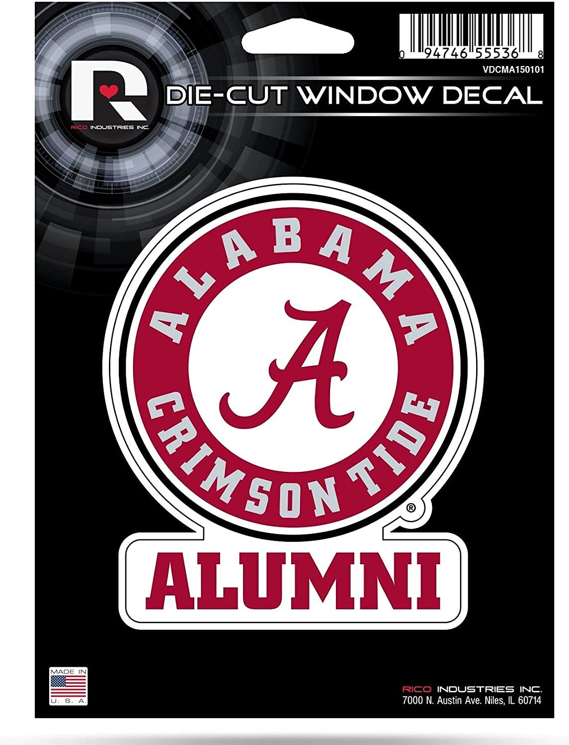 Alabama Crimson Tide Alumni 5" Decal Sticker Flat Vinyl Die Cut Auto Home Emblem University of