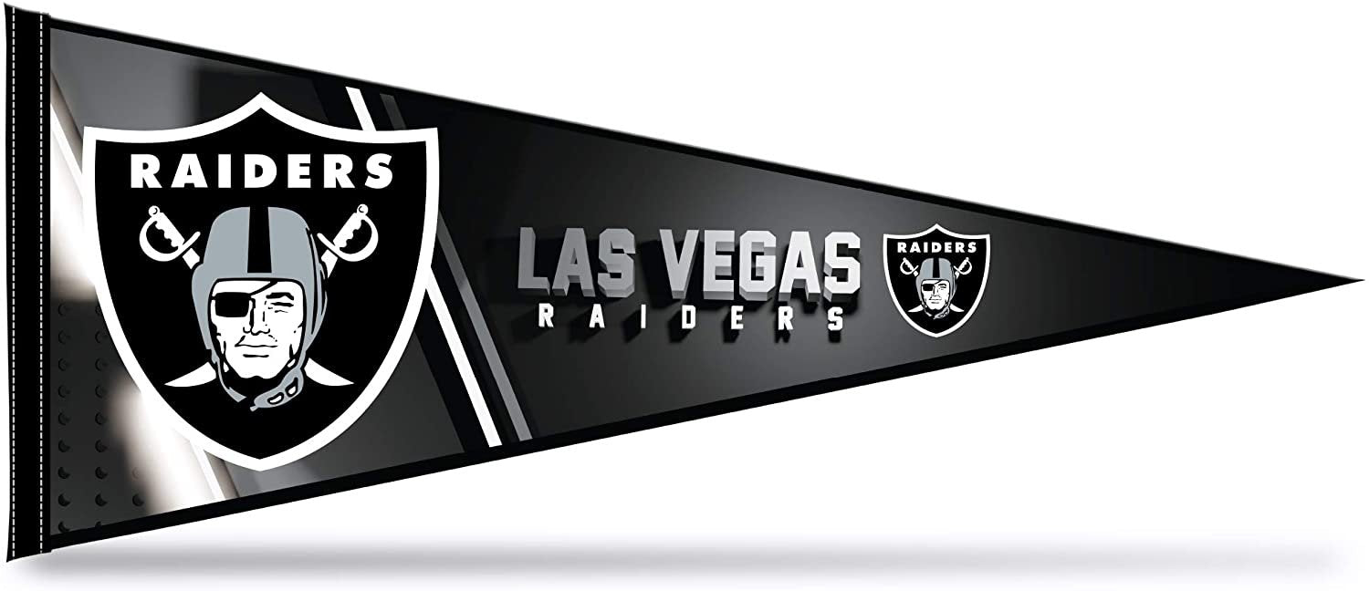 Las Vegas Raiders Soft Felt Pennant, 12x30 Inch, Easy To Hang